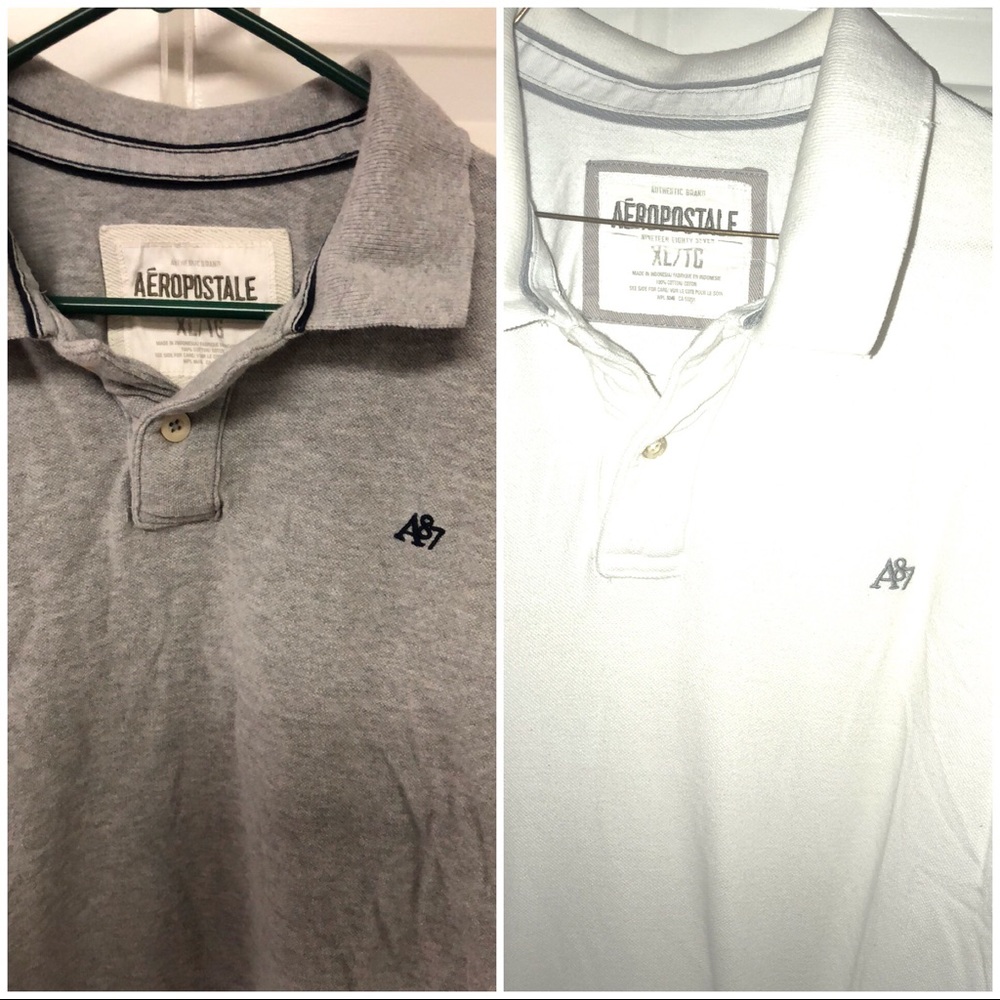 TWO men’s Aero Polos like new